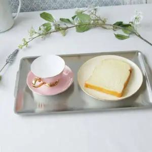 스텐 티타늄코팅 사각 업소용쟁반 트레이 중 다용도쟁반 1P 카페 디저트 쟁반