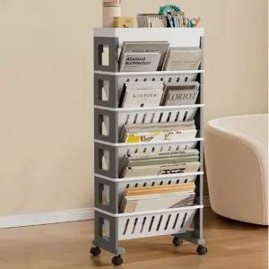북트롤리 모듈형 이동식 책꽂이 바퀴달린