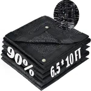 러브 스토리 6.5x10FT 90 블랙 가든 쉐이드 천 그롬메트가 있는 선쉐이드 커버 네트 메쉬 방수포 온실 식물