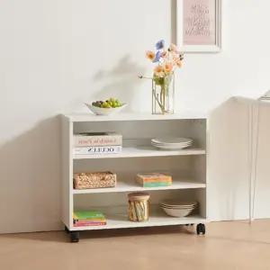 틈새책꽂이 공간분리책장 서재장 770 화이트 3단 이동식 LY6