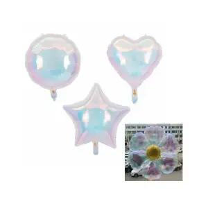 스타 파티용품 하트 촬 별 18인치 인기 이벤트 원형 추천제품 꽃 데이지 디자인 소품 돌잔치 생일 홀로그램