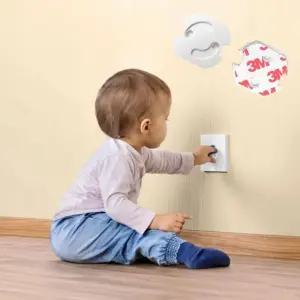 어린이 안전 콘센트 안전커버 코드 덮개 가리개 화이트