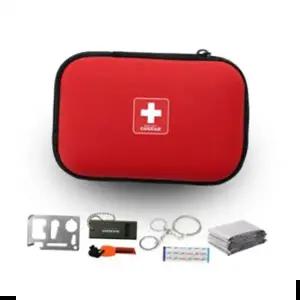 비상약 커스커즈 생존키트B형 와이어톱 멀티 은박담요 밴드