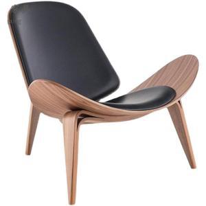 안락의자 1인용 인테리어 1인소파 철제 ox체어 윙체어 소가죽 가죽의자 화이트