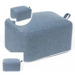 사각 쇼파 스툴 간이 의자 블루 식탁보조의자 화장대스툴 미용보조의자