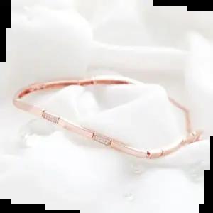 여름팔찌 팔찌 로즈골드 패션 스틱 큐빅 베 14KGP팔찌