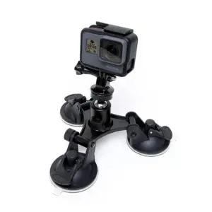 카메라 유리 흡착 마운트 트리플 석션 거치대 고프로 액션캠 샤오미 호환