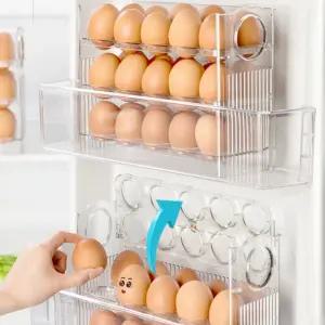 대용량 자동폴딩 30구 유통기한확인 계란보관함 계란트레이