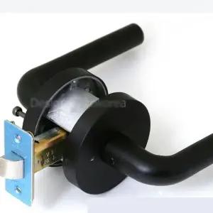 방문 손잡이 블랙 문고리 레바형 욕실용 도어록 (WFJ51KO)