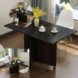 접이식 확장형 식탁 테이블 100cm 블랙 식탁겸책상 업소용테이블