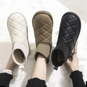 여자가을신발 부츠 패딩 발목 니트 털 안감 겨울 방한 슈즈 캐주얼