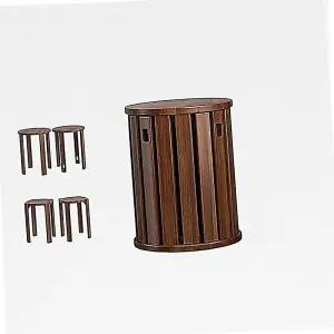 의자 테이블 협탁 세트 카페 소형 거실 원형 침대 라운드 커피 원목 탁자