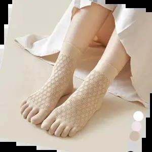 여자양말 여자 여름 망사 발가락양말 메쉬 덧신 중목 양말