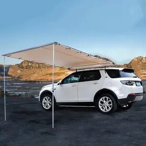 풀아웃 차량 차양 방수 루프 랙 트럭 측면 쉘터 SUV 캐노피 캠핑카 텐트 UPF50+ PU5000mm 높이 조절