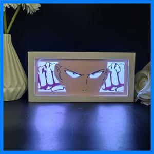 애니메이션 ONE PUNCH MAN Led 종이 조각 램프 애니메이션 그림 사이타마 Garou 3D 야간 조명 침실 장식 머