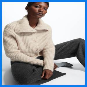 에테리얼 코스튬 2025 야즈헤이미 겨울 신상 여성 캐주얼 스타일 버튼다운 라펠 울 혼방 니트 가디건