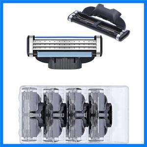 고품질 남자 안전 면도날 4 레이어 독일 스테인레스 스틸 면도 카트리지 호환 마하 3 면도기 4 개/상자