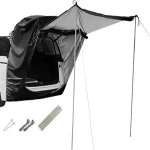 자동차 테일게이트 차양 - SUV 해치 쉘터 리어 텐트 그늘 방수 옥스포드 천 커버 수납 가방 포함 캠핑
