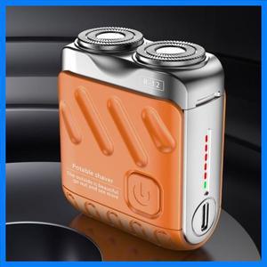 최신 남성용 전기 면도기 방수 타입-C 충전식 미니 여행용 회전식 면도기 휴대용 헤어 및 수염 트리머 제거