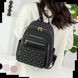 남자대학생백팩 퀄팅 징장식 캐주얼 백팩 필수템 여성백팩 남