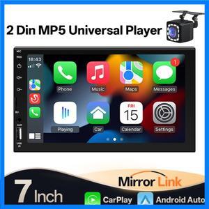 2Din 자동차 라디오 MP5 멀티미디어 플레이어 7인치 터치스크린 FM AUX 입력 블루투스 카메라 유선/무선 카