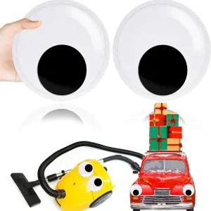 2개의 6인치 거대한 꿈틀거리는 눈 DIY 공예 장식을 위한 셀프 가 있는 대형 구글리 할로윈 크리스마스