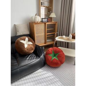 만화 스타일 채소 토마토 모양 베개 소파 침구 수면 장식 선물 쿠션 소재 플러시 부드러운