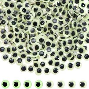 TOAOB 300개 어두운 꿈틀거림 속에서 빛나다 구글리 즈 셀프 야광 DIY 공예 스크랩북 장식용 10mm 플라스틱