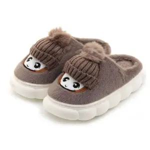 모자인형 털실내화 실내화 택1 브라운 거실화 (WFJQWUT)