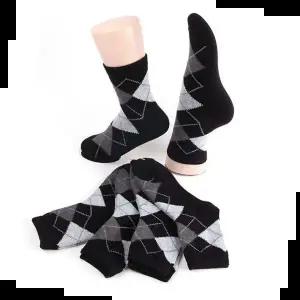 학생양말 여성용 아가일 중목양말 캐쥬얼양말 검정(10족)