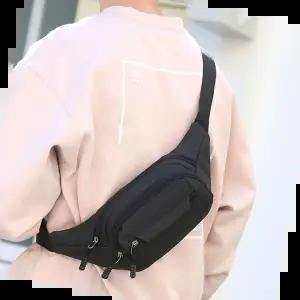 작은가방 남자 크로스 슬링 백 여자 미니 메신저 가방 블랙