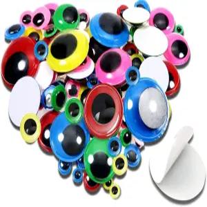 TOAOB 100개 구글리 즈는 공예 스티커 즈를 위해 자동 를 사용합니다. 6mm에서 35mm 다양한 색상의 원형