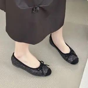 여자 플래시 글리터 둥근코 호피 리본 운동화 페스티벌 신발 (WFJ5TQA)