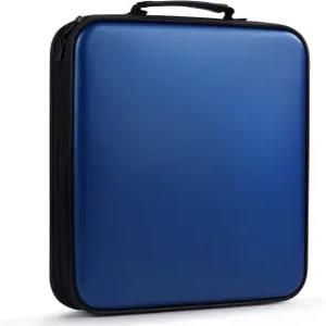 DVD 보관 CD 케이스 홀더 160 용량 슬리브 블랙 디스크 바인더 자동차용 - 하드 정리함 영화/음악/게임 및