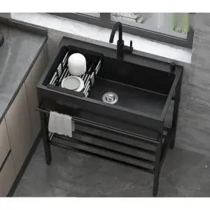 블랙 간이 싱크대 야외 사무실 카페 탕비실 세면대 개수대 세탁실 농막 보조 주방