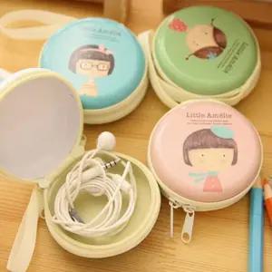 동전지갑 원형 미니 동전 지갑 케이스 여행용 파우치 캐릭터 코인