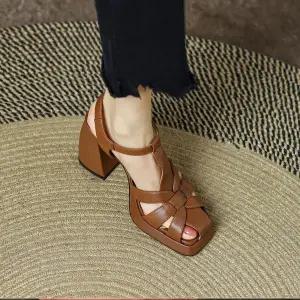 통굽힐 통굽샌들 하이힐샌들 여름 여성302