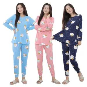 파자마 잠옷 신상품 캐릭터 인기제품 실내복 사계절 긴팔 세트 피치원단 왕관