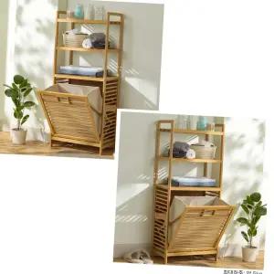 HW마트 세탁실 베란다 세제 선반 빨래 바구니 수납장 4단 50 X 119CM