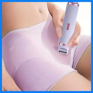 여성용 전기 면도기 방수 습식 및 건식 헤어 면도기 2 in 1 더블 헤드 듀얼 비키니 헤어 트리머 분리형 헤