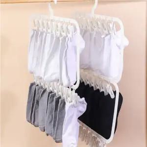 양말 걸이 건조대 세탁 빨래 집게 속옷 건조 3단 (WFJ6TPS)