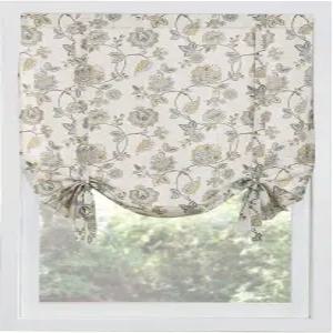 르네상스 홈 패션 컬렉션 등 콜레트 프린트 드레이프 쉐이드 44인치 x 63인치 린넨