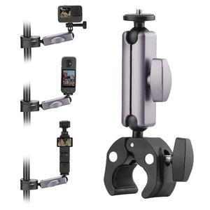 BRDRC 포켓 카메라 바이크 마운트 클램프 모터사이클 핸들 홀더 알루미늄 Insta360 X5 X4 X3 Ace Pro Go 3S DJI 오스모 모바일 7P 액션 GoPro Max Hero 미니 액세서리