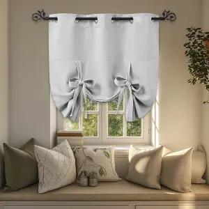 포니 댄스 타이업 커튼 - 침실용 작은 창문 밸런스 풍선 블라인드 장식 패널을 위한 열 타이 쉐이드 42인치