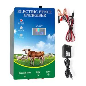 대형 야생동물 소 말 염소 가축 가금류 정원 과수원 목장용 LED 디스플레이가 있는 6마일 전자 울타리