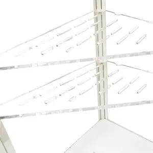 이케아 밀스보 톨 실내 온실 캐비닛용 PIAOLGYI 2개 교체 선반 삼각형 아크릴 코너 추가 유리 캐비닛과