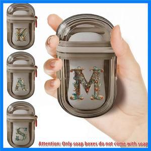 1pcs 비누 상자 트레이 비누 케이스 주최자 상자 홈 욕실에 대 한 봉인 된 스토리지 상자 초기 이름 그래픽