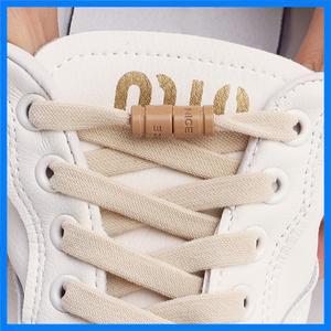 운동화 플랫 슈즈용 캡슐 버클이 있는 탄성 무끈 신발끈 1쌍 - 쉽게 신을 수 있는 어린이 및 성인 액세서리