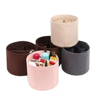원형 가방 파우치 보관 수납 구획 이너백 정리 다크카키 카키 소형