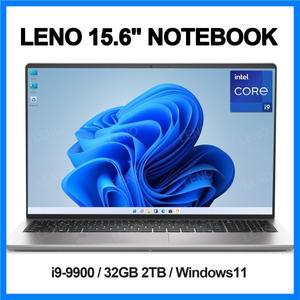 레노 핫 15.6인치 노트북 윈도우 11 인텔 코어 i9 9900 32GB 1TB/2TB 19201080HD 게이밍 컴퓨터 PC 게이머